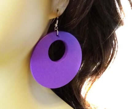 Royal Violet Hoop Earrings